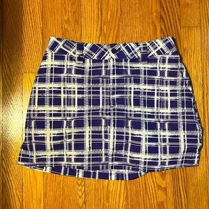 Under Armour Performance Honey Pot Purple/White Plaid Golf Skort Sz 4